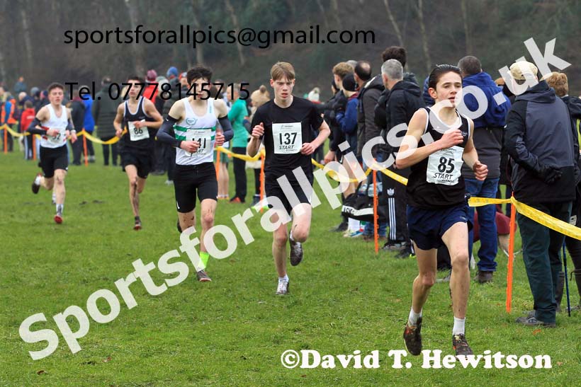 Mens Under-17s 2023 Northern Cross Country Champs., Witton Park, Blackburn. Photo: David T. Hewitson/Sports for All Pics
